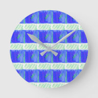 Blaue nautische Wanduhr