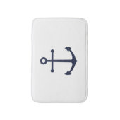 Blaue Navy-Anker Badematte (Vorderseite Vertikal)