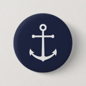 Blaue Navy-Anker Button (Vorderseite)