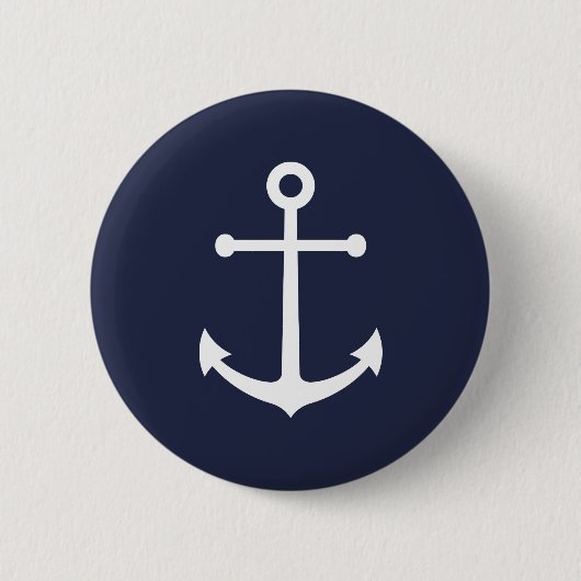 Blaue Navy-Anker Button (Vorderseite)
