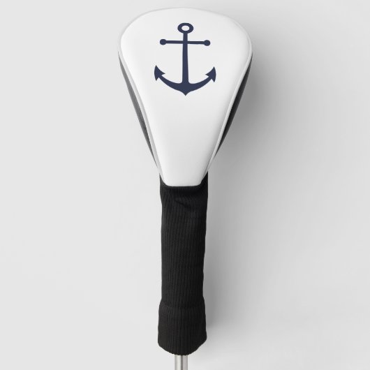 Blaue Navy-Anker Golf Headcover (Vorderseite)