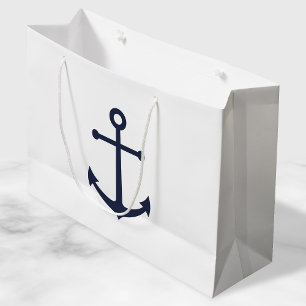 Blaue Navy-Anker Große Geschenktüte