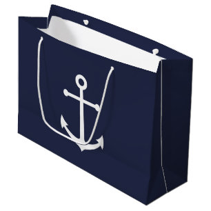 Blaue Navy-Anker Große Geschenktüte