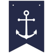 Blaue Navy-Anker Wimpelkette (Erste Fahne)