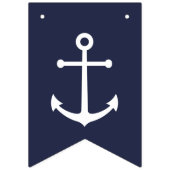 Blaue Navy-Anker Wimpelkette (Dritte Fahne)