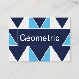 Blaue Navy Blau Weiße Dreieck Geometrisch Visitenkarte