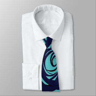 Blaue Navy Blaue Rose Blumen Blumenmuster Krawatte