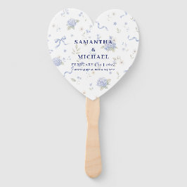 Blaue Navy Blumen Florale Muster Hochzeit Fächer