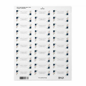 Blaue Navy Blumen, rosa Blume, Blumenzehen (Vorne)