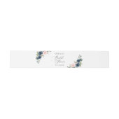 Blaue Navy Blumen, rosa Blume, Brautparty Einladungsbanderole (Flach)
