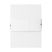 Blaue Navy Blumen, rosa Blume, Brautparty Einladungsbanderole (Rückseitenbeispiel)