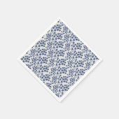 Blaue Navy Botanik Serviette (Ecke)