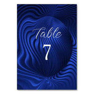 Blaue Navy Dekorative Tischnummer