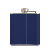 Blaue Navy-Flaschen für Männer mit Namen Flachmann (Rückseite)