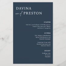 Blaue Navy Kalligrafie Script Moderne WEDD