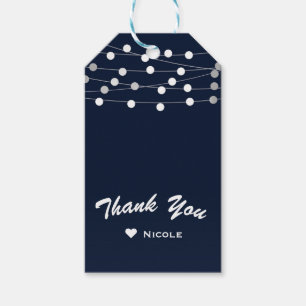 Blaue Navy-Lichterkette Moderne Chic Elegante Deko Geschenkanhänger