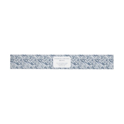 Blaue Navy-Palm-Botanische Hochzeit (Person)