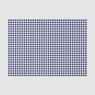 Blaue Navy-Punkte auf Weißzungenpapier Seidenpapier