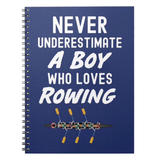 Blaue Navy-Rudergeschenke für Jungen Notizblock (Vorderseite)