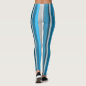 Blaue Navy Tan Vertikal gestreift Leggings (Rückseite)