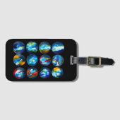 Blaue Nebel Gepäckanhänger (Vorderseite (Horizontal))