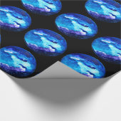 Blaue Nebel Geschenkpapier (Ecke)