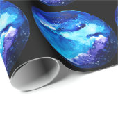 Blaue Nebel Geschenkpapier (Rolleneckpunkt)