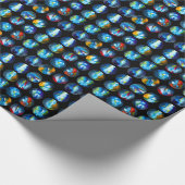 Blaue Nebel Geschenkpapier (Ecke)