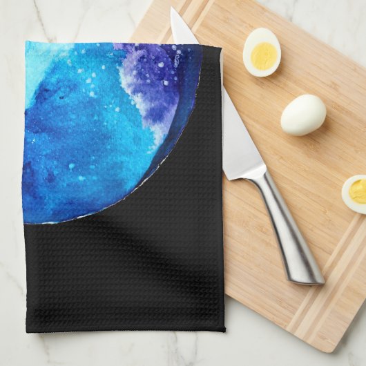 Blaue Nebel Geschirrtuch (Viertel Falte)