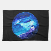 Blaue Nebel Geschirrtuch (Horizontal)