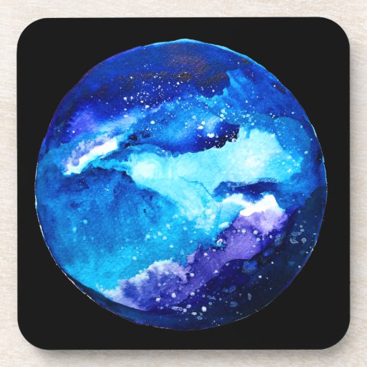 Blaue Nebel Getränkeuntersetzer (Vorderseite)