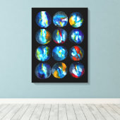 Blaue Nebel Leinwanddruck (Insitu (Holzboden))