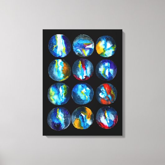 Blaue Nebel Leinwanddruck (Vorderseite)