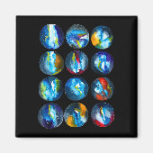 Blaue Nebel Magnet (Vorne)