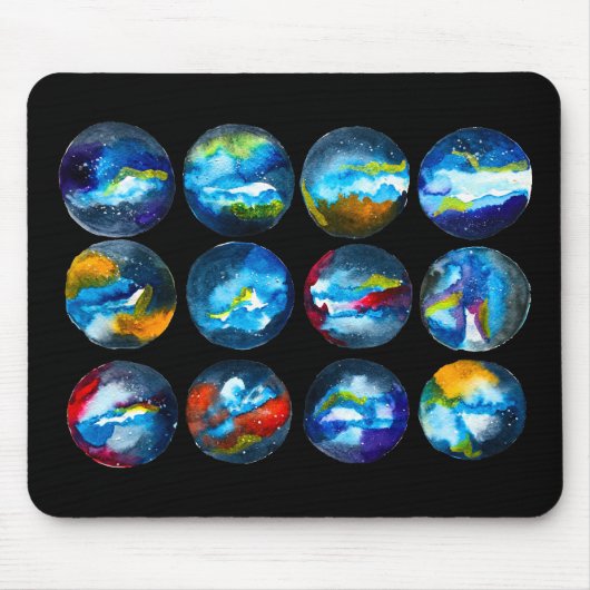 Blaue Nebel Mousepad (Vorne)