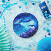 Blaue Nebel Pappteller (Party)