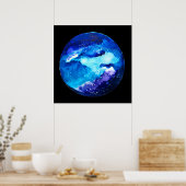 Blaue Nebel Poster (Küche)