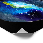 Blaue Nebel Poster (Ecke)