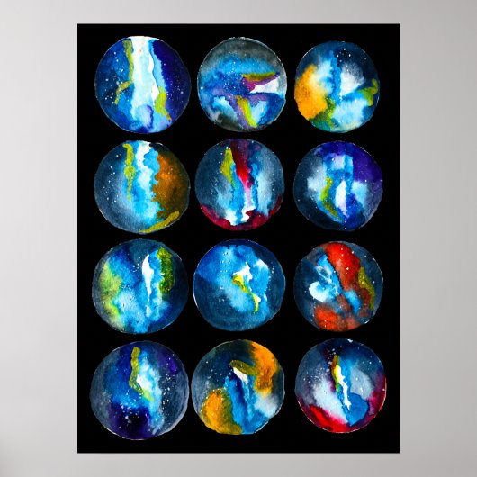 Blaue Nebel Poster (Vorne)