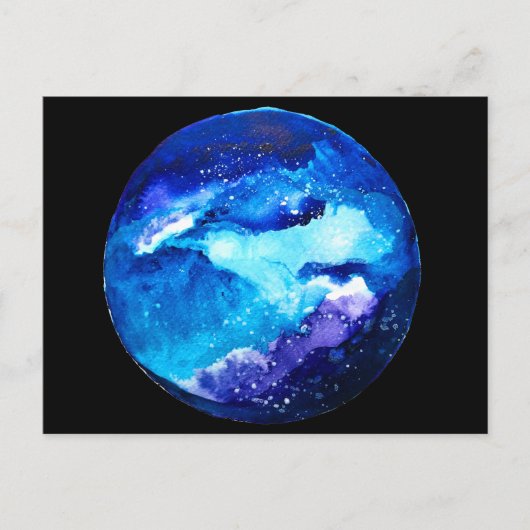 Blaue Nebel Postkarte (Vorderseite)