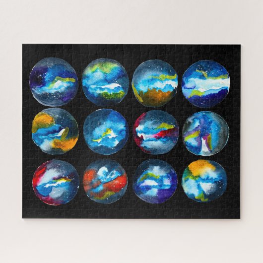 Blaue Nebel Puzzle (Horizontal)