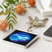 Blaue Nebel Schlüsselanhänger (Seite)