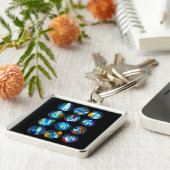 Blaue Nebel Schlüsselanhänger (Seite)