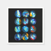 Blaue Nebel Serviette (Vorderseite)