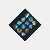 Blaue Nebel Serviette (Ecke)