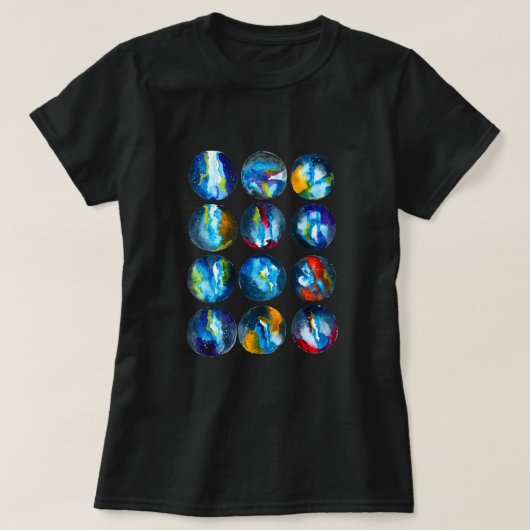 Blaue Nebel T-Shirt (Design vorne)