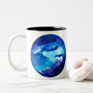 Blaue Nebel Zweifarbige Tasse