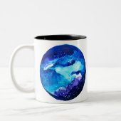 Blaue Nebel Zweifarbige Tasse (Links)