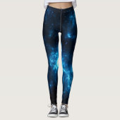 Blaue Nebelfleck-Leggings Leggings (Vorderseite)