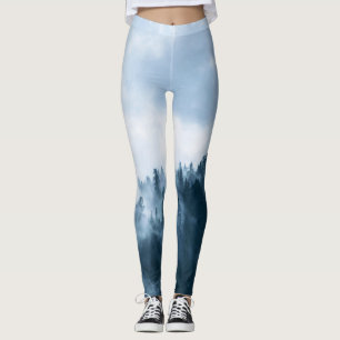 Blaue neblige Rocky Mountains Colorado USA Abenteu Leggings